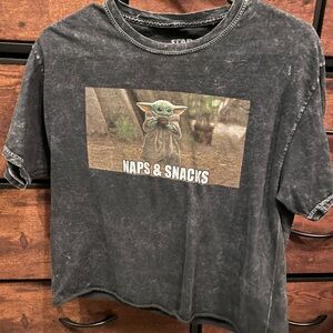 Star Wars Black Crop Top - Naps & Snacks